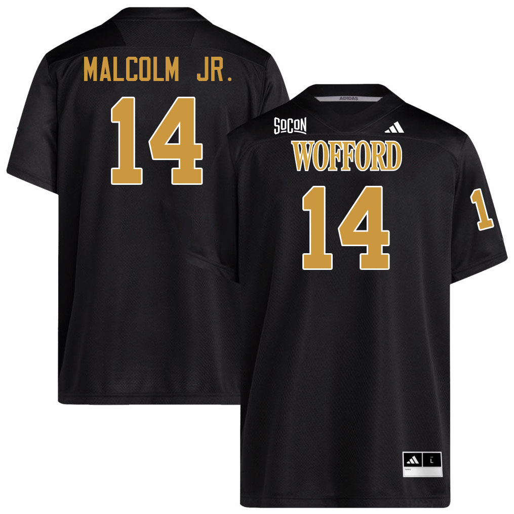Wofford Terriers #14 Darius Malcolm Jr. College Football Jerseys,Uniforms Stitched-Black